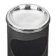 Venkovní popelník - odpadkový koš kulatý, černý matný, 58cm  (22608)