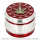 Drtič tabáku kovový Cannabis, 44mm  (07051)