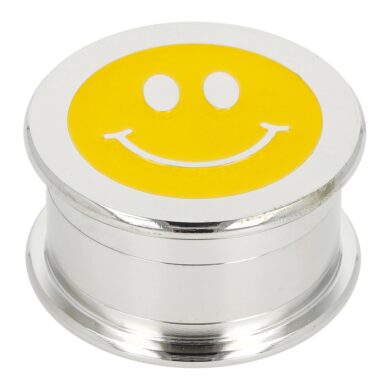 Drtič tabáku kovový Smiley, 3.dílný, 52mm  (340287)