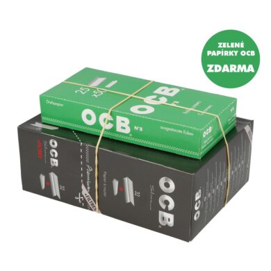 Cigaretové papírky OCB Slim+Filters + OCB 8 Green ZDARMA  (010003ZG)