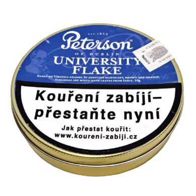 Dýmkový tabák Peterson University Flake, 50g  (02760)