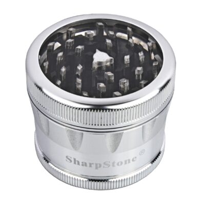 Drtič tabáku ALU Sharp Stone Chrome, 62mm  (340184)