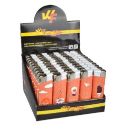 Zapalovače Wildfire Piezo Love Slogans - Plynový zapalovač Widlfire . Zapalovač je plnitelný. Prodej pouze po celém balení (displej) 50 ks. Výška zapalovače 8 cm.