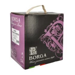 Víno Borga Rosato IGT 5l 11,5%, růžové, Bag in box - Italské víno Borga Rosato IGT. Jemné, lehké, svěží a hravé víno růžové barvy. V chuti po růžích, červeném rybízu a lesních plodech. Balení: Bag in box, 5 L.

Obsah alkoholu: 11,5 %
Výrobce: Azienda Vitivinicola di Borga G.& C.
Vinařská oblast: Veneta, Itálie, odrůda Raboso
Distributor: Fortis-DB, spol. s r.o.
