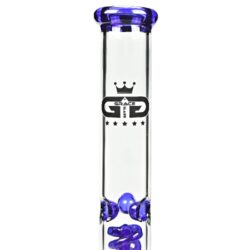 Skleněný bong s perkolací Grace Glass Box Beaker Blue, 46cm  (AB07)