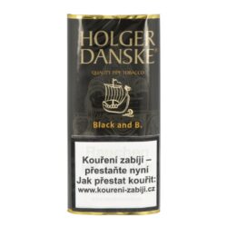 Dýmkový tabák Holger Danske Black, 40g/F - Dýmkový tabák Holger Danske Black and B. Jedna z nejoblíbenějších tabákových směsí, kterou tvoří tabák Virginia spolu s dvojnásobně fermentovaným černým Cavendishem. Po smíchaní tabáků tato směs zraje v dřevěných sudech od Bourbonu. Díky tomuto způsobu zrání získá tabáková směs jedinečnou jemnou chuť. Balení pouch 40g.