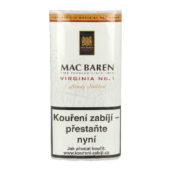 Dýmkový tabák Mac Baren Virginia No.1, 50g/F - Dýmkový tabák Mac Baren Virginia No.1. Směs spíše přírodního typu z vybraných listů zlaté Virginie s jemným sladkým aroma. Balení pouch 50g.