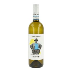 Víno Borga Pinot Grigio DOC 0,75l 2018 12,5%, bílé - Italské víno Borga Pinot Grigio DOC 2018. Bílé víno suché plné světle žluté barvy s měděnými odlesky, vonící po žlutém ovoci, mandlích a senu, suché a vyvážené na patře. Balení: láhev, 0,75L.

Obsah alkoholu: 12,5%
Rok výroby: 2018
Výrobce: Azienda Vitivinicola di Borga G.& C.
Vinařská oblast: Treviso, Itálie
Distributor: Fortis-DB, spol. s r.o.
