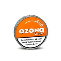 Šňupací tabák Ozona O-type Snuff, 5g - Šňupací tabák Ozona O-type Snuff. Velmi jemně mletý šňupací tabák s výraznou příchutí pomeranče. Ozona Snuff je druhá nejznámější značka šňupacích tabáků německé firmy A.Pöschl Tabak. Balení 5g.
