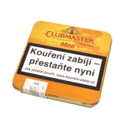 Doutníky Clubmaster Mini Sumatra Cigarillo, 20ks - Doutníky Clubmaster Mini Sumatra Cigarillo. Cigarillos jsou balené po 20 doutníčkách v plechové krabičce. Délka 67mm, průměr 7,4mm. Balení: 10 ks krabiček.