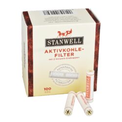 Filtry do dýmky, Stanwell, 100ks, 9mm - Celokeramické filtry do dýmky 9mm. Uhlíkový filtr do dýmky je vyroben z nechlorovaného filtrového papíru a je naplněn aktivním uhlím. Dýmkové filtry Stanwell mají velmi dobré absorpční schopnosti, výborně zachycují dehet z kondezátu a další škodliviny z tabáku. Tyto filtry do dýmky vám dopřejí suché a chladné kouření. V balení 100 ks filtrů.