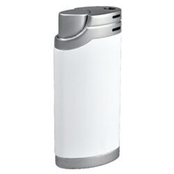 Zapalovač Eurojet Taipeh bílý - Plynový zapalovač. Kovový zapalovač s polomatným bílým povrchem má ve spodní části umístěný plnící ventil a ovládání intenzity plamene. Zapalovač je dodáván v dárkové krabičce. Výška 6,7cm.