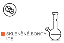 Sklenn bongy ice ve velkm a pestrm vbru. Atraktivn ice bongy z borosiliktovho skla s vstupky na led. Bongy transparentn, barevn, rzn tvary. Sklenn bongy Grace Glass, Amsterdam.