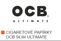 Oblben kvalitn cigaretov paprky OCB Slim Ultimate k balen cigaret. Nabzme kompletn sortiment ady OCB Slim Ultimate - cigaretov paprky dlouh, krtk, OCB Ultimate Rolls nebo paprky s filtry OCB Ultimate Slim+Filters.