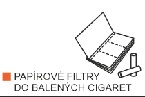 Papírové filtry, filtrační papírky do balených cigaret. Cigaretový filtr stačí jen odtrhnout a použít při balení cigarety. Skladem i klasické cigaretové filtry OCB Slim a Regular.